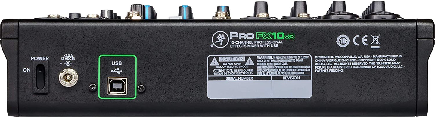 Mackie PROFX10-V3 Mixer. 100 Channel