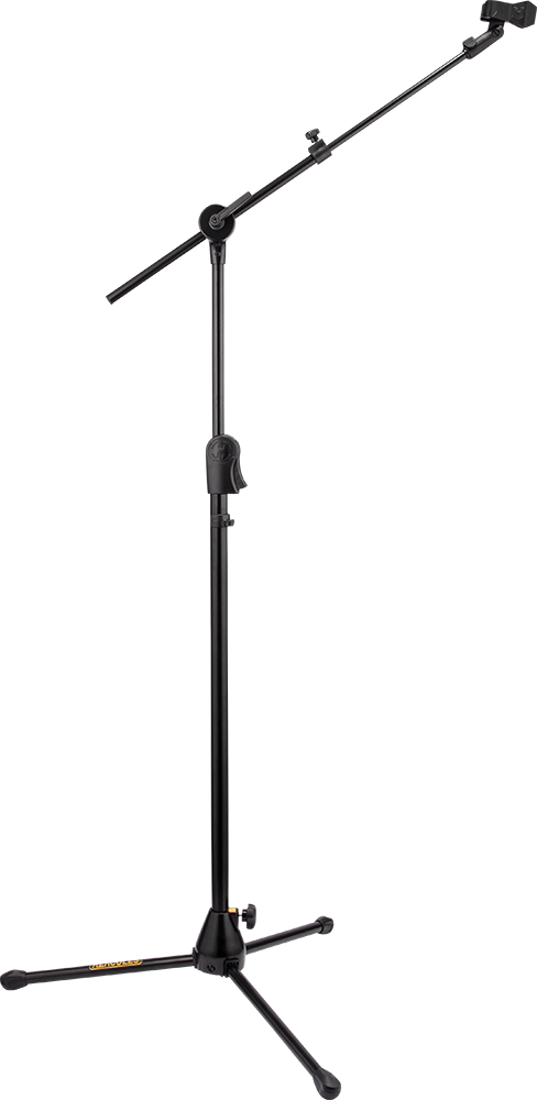 EZ CLUTCH TRIPOD MICROPHONE STAND WITH TELESCOPING HIDEAWAY 2-IN-1 BOOM