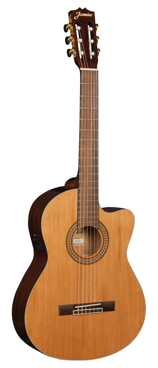 Jasmine JC27CE-NAT Nylon String Acoustic Electric Classical Guitar. Natural Finish Item ID: JC27CE-NAT-U