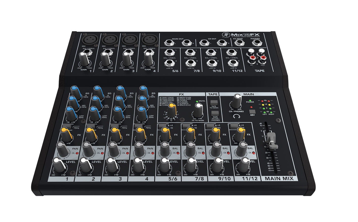 Mackie MIX12FX 12-Channel Compact Mixer w/ FX MIX12FX-U