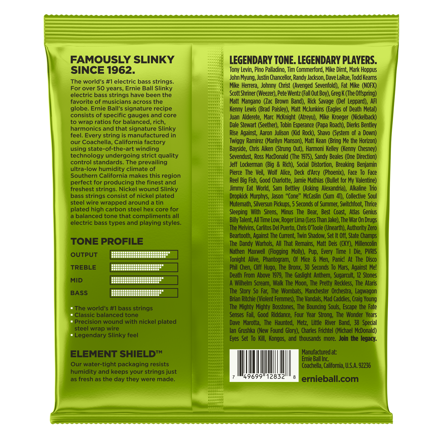 Ernie Ball Bass Slinky Nickel Wound