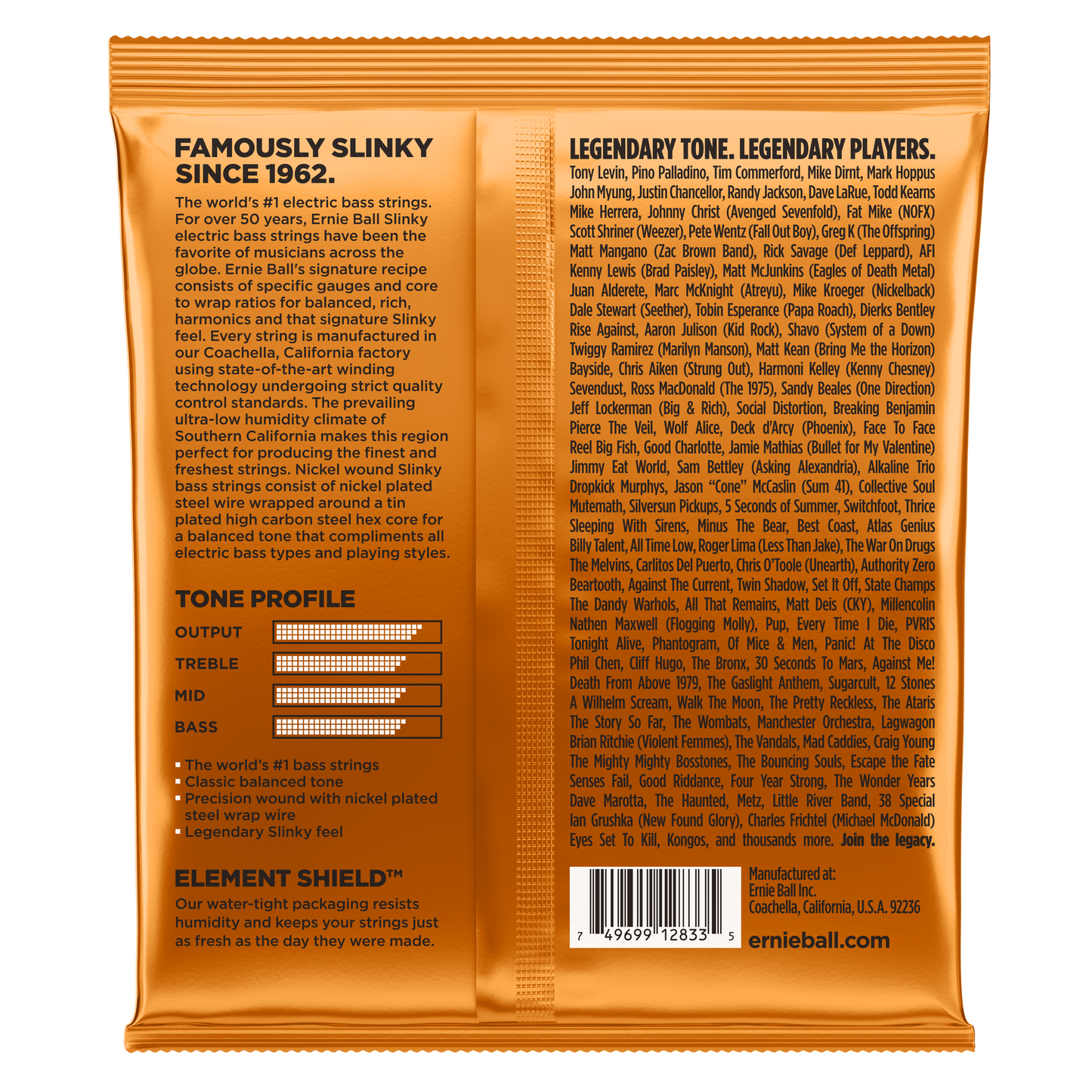 Ernie Ball Bass Slinky Nickel Wound