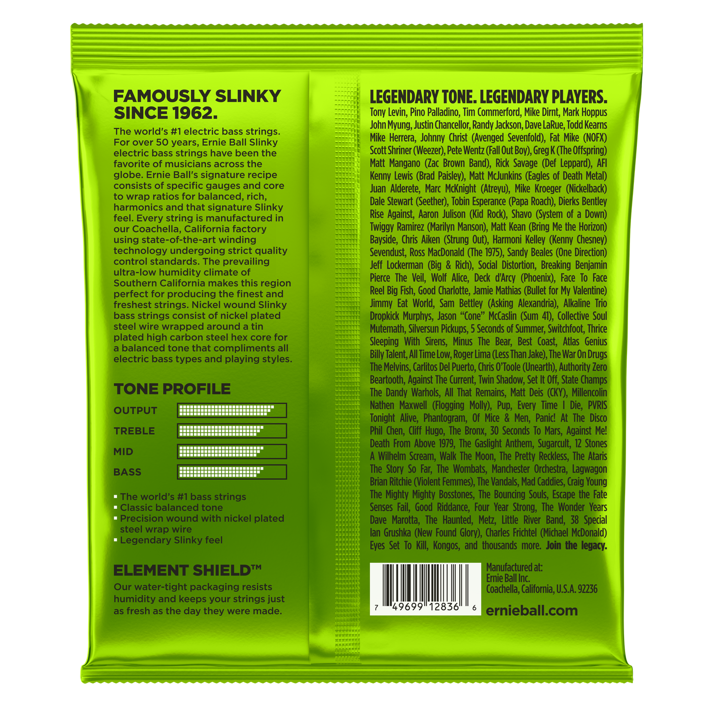 Ernie Ball Bass Slinky Nickel Wound