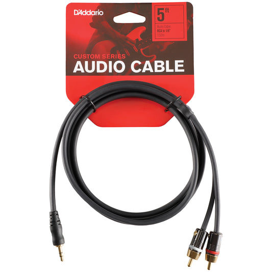 Dual RCA to Stereo Mini Cable, 5 feet