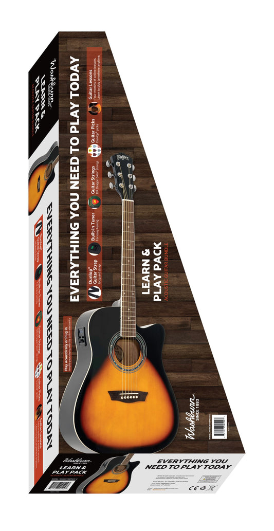 Washburn WA90CEVSBPACK Acoustic-Electric Guitar Pack