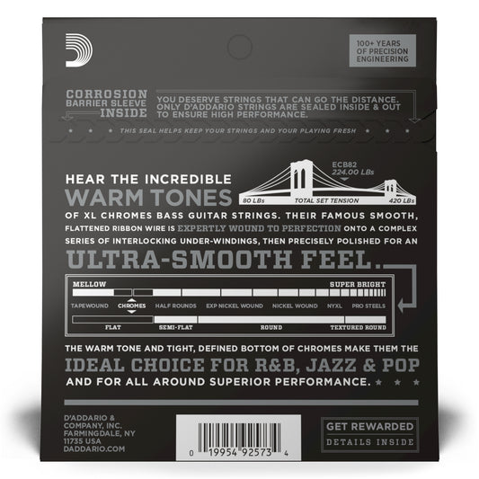 50-105 Medium, Long Scale, XL Chromes Bass Strings