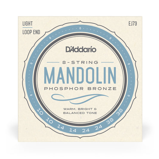 D'Addario Mandolin 10-38 Light, Phosphor Bronze EJ73