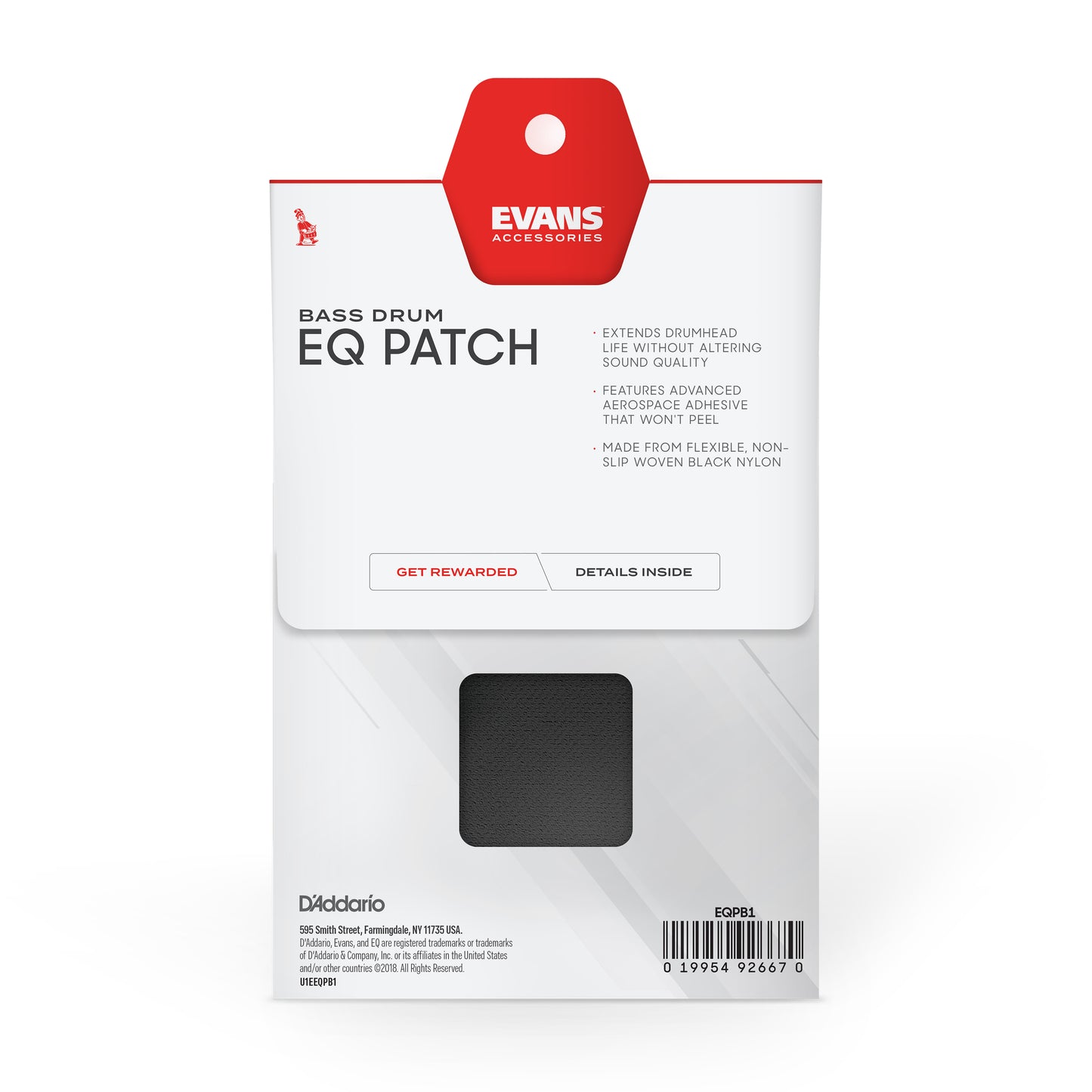 EQ Black Nylon Single Patch EQPB1