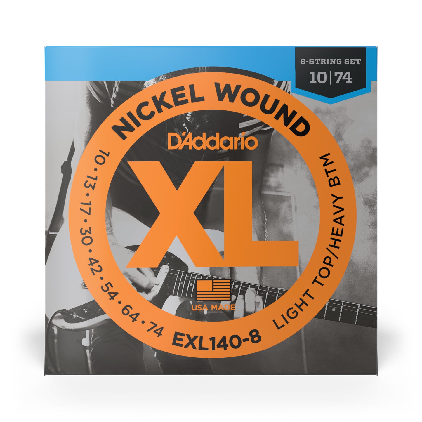 7/8-String, XL Nickel Electric Guitar Strings