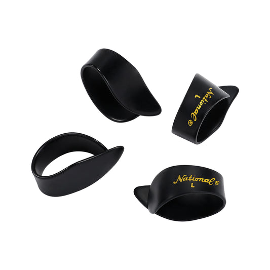 D'Addario National Celluloid Thumb Picks, Large Black - 4-Pack