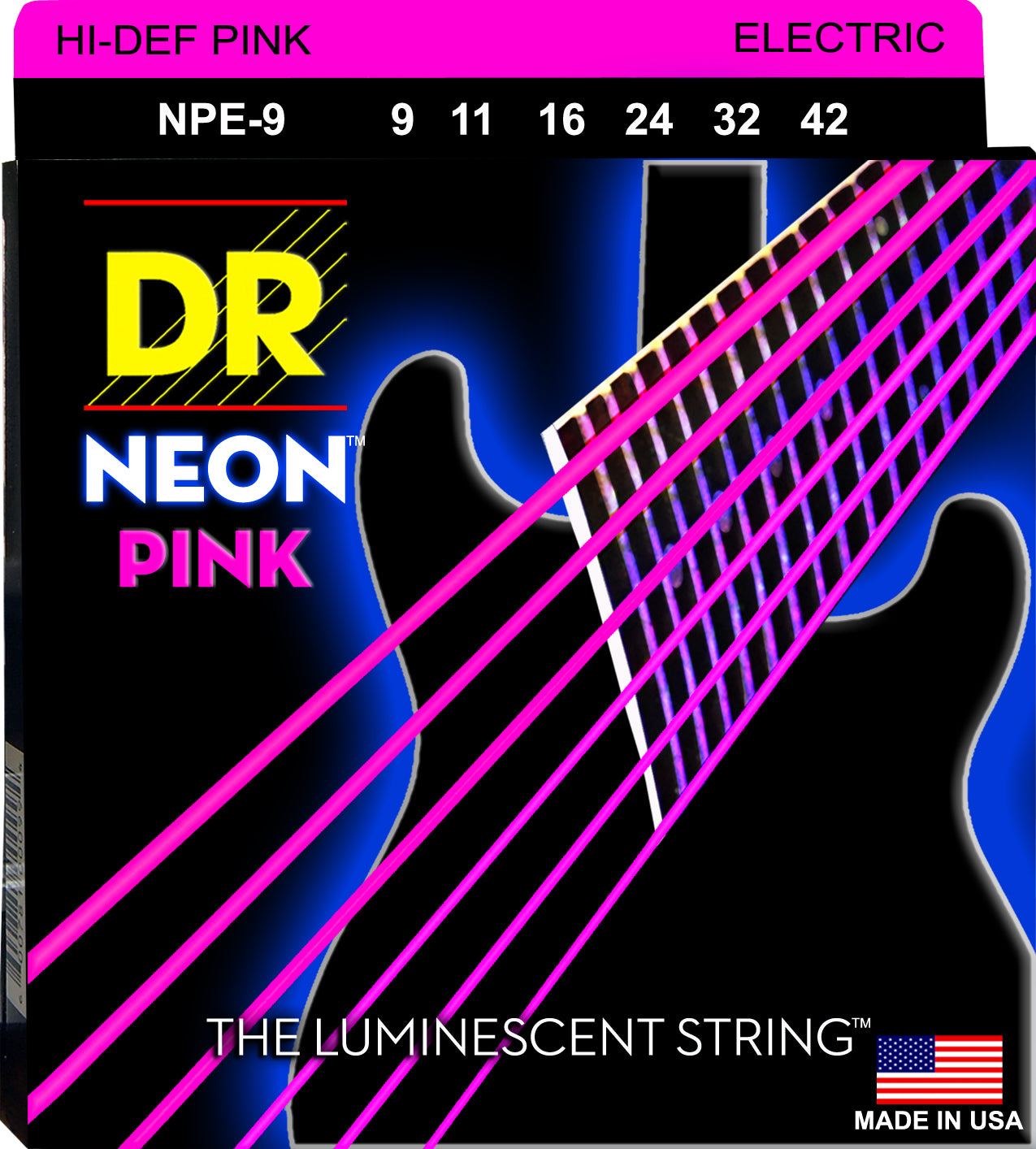 DR Strings Hi-Def Neon Electric Guitar Strings