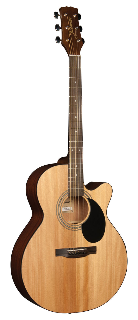 Jasmine S34C Orchestra Style Acoustic Guitar. Natural Finish