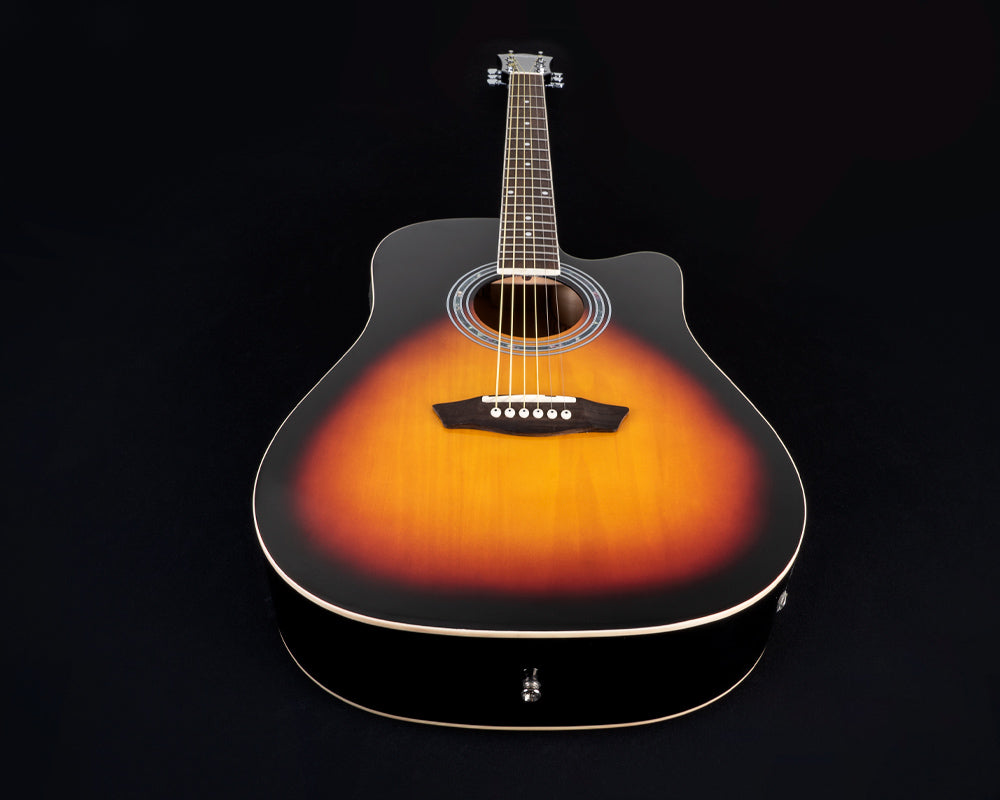 Washburn WA90CEVSB Dreadnought Acoustic Electric Guitar. Tobacco Burst