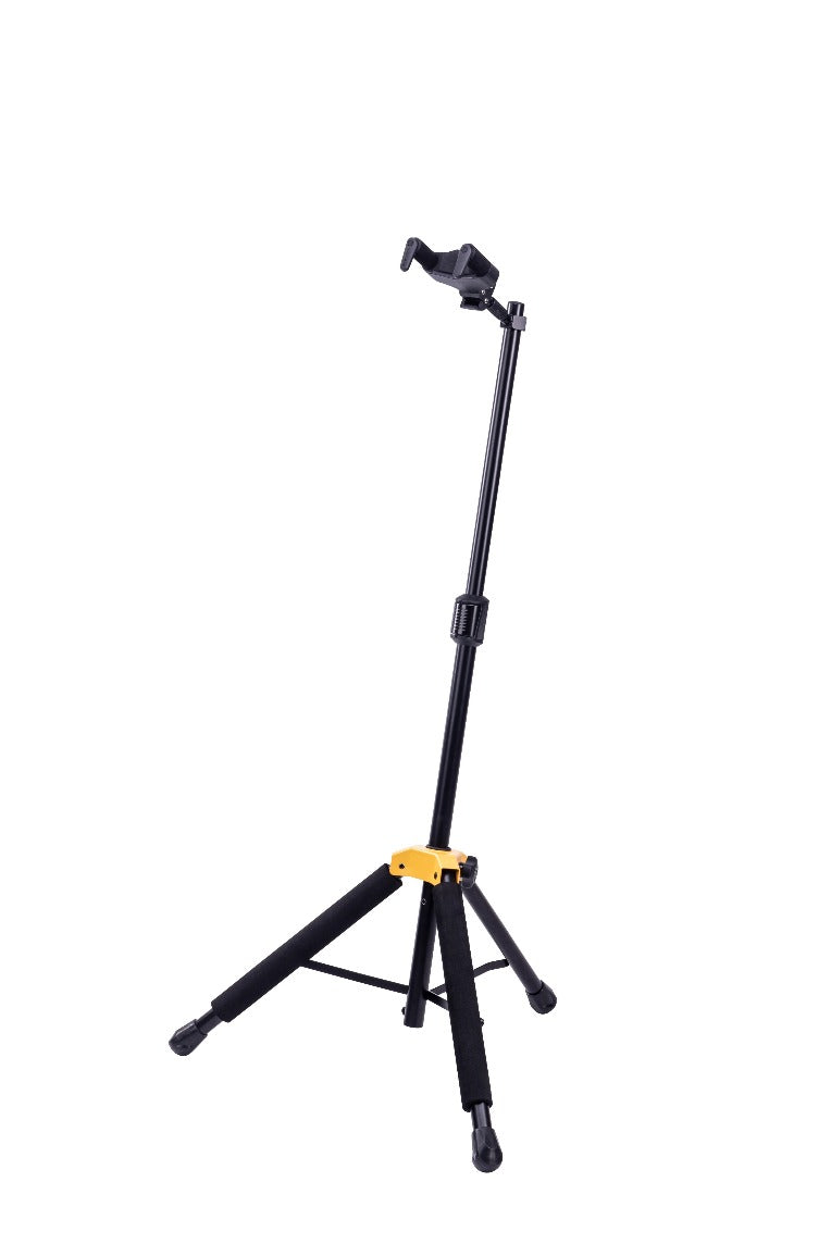 HERCULES AUTO GRIP SYSTEM (AGS) SINGLE GUITAR STAND W/FOLDABLE YOKE