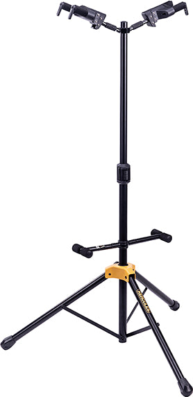 HERCULES AUTO GRIP SYSTEM (AGS) DOUBLE GUITAR STAND, FOLDABLE BACKREST