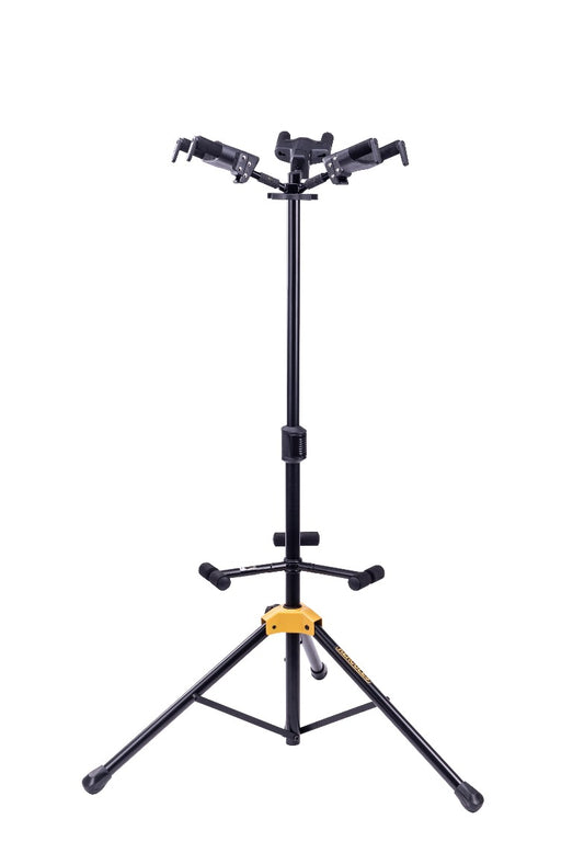 HERCULES AUTO GRIP SYSTEM (AGS) TRIPLE GUITAR STAND, FOLDABLE BACKREST