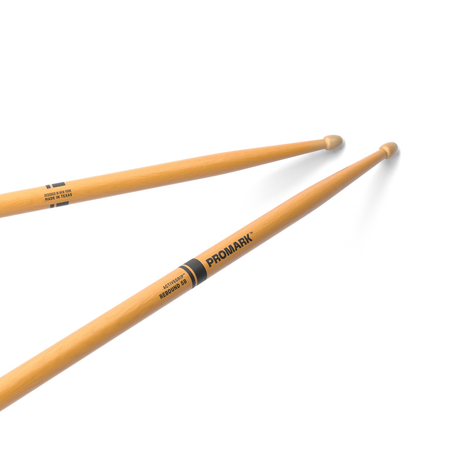 ProMark Rebound 5B ActiveGrip Clear Hickory Drumstick, Acorn Wood Tip R5BAGC