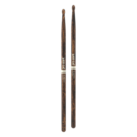ProMark Classic Forward 5B FireGrain Hickory Drumstick, Oval Wood Tip TX5BW-FG