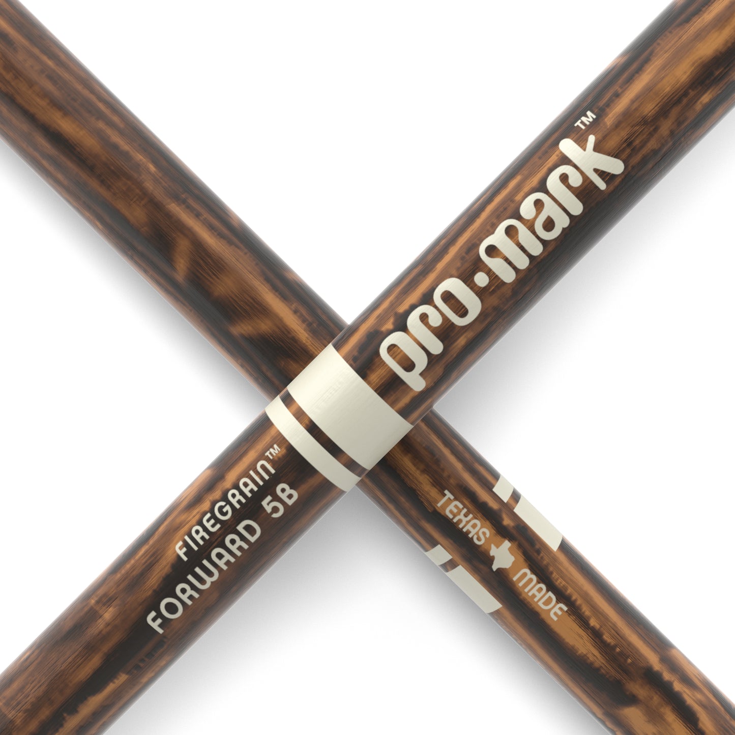 ProMark Classic Forward 5B FireGrain Hickory Drumstick, Oval Wood Tip TX5BW-FG