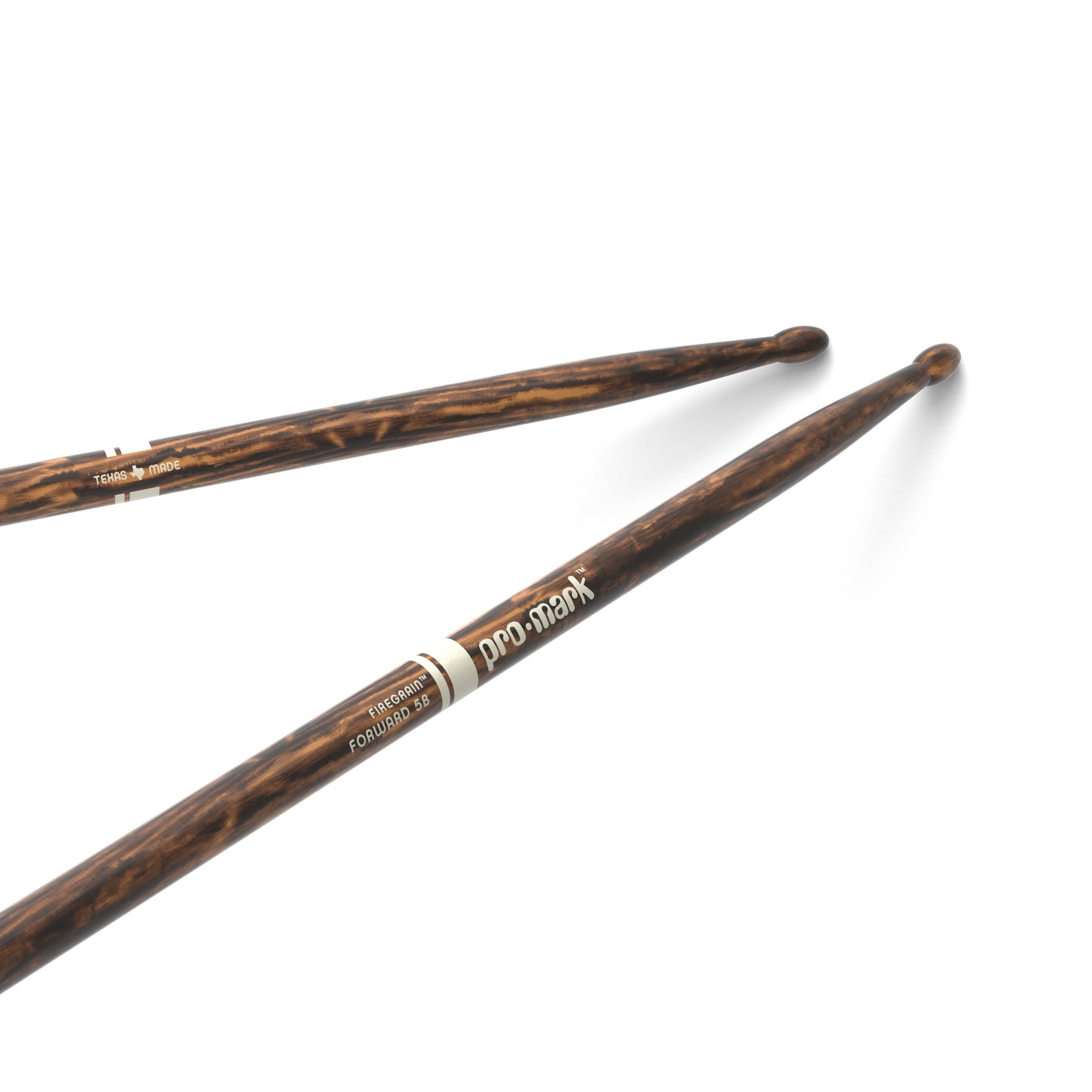 ProMark Classic Forward 5B FireGrain Hickory Drumstick, Oval Wood Tip TX5BW-FG